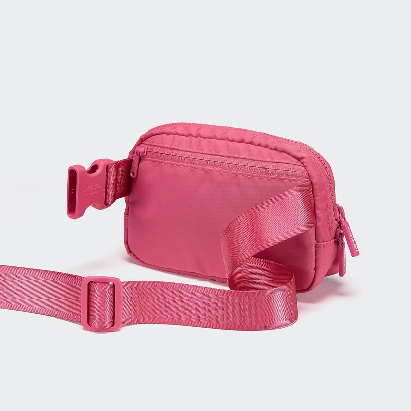 Pander Two Way Zipper Fanny Pack Nylon Everywhere Belt Bag for Women, Water Repellent Waist Packs, Crossbody Bags with Adjustable Strap (Hot Pink). - Image 4